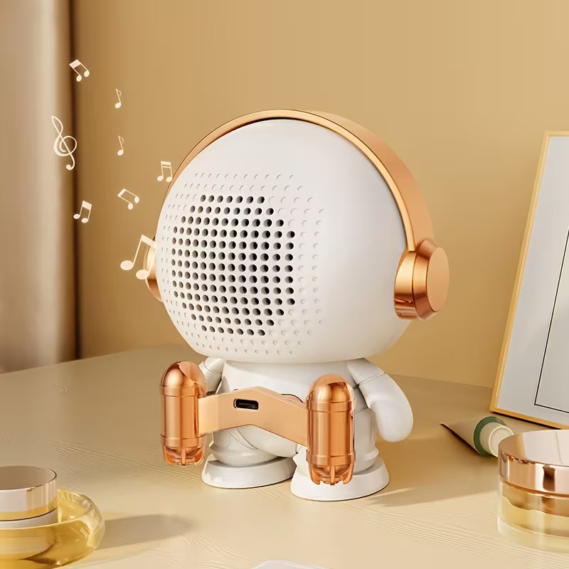 🚀Cute Astronaut Speaker | Wireless Portable Outdoor Speaker with Light, Ideal for Home Parties, Office Decor, Bass Booster, USB Charging, Non