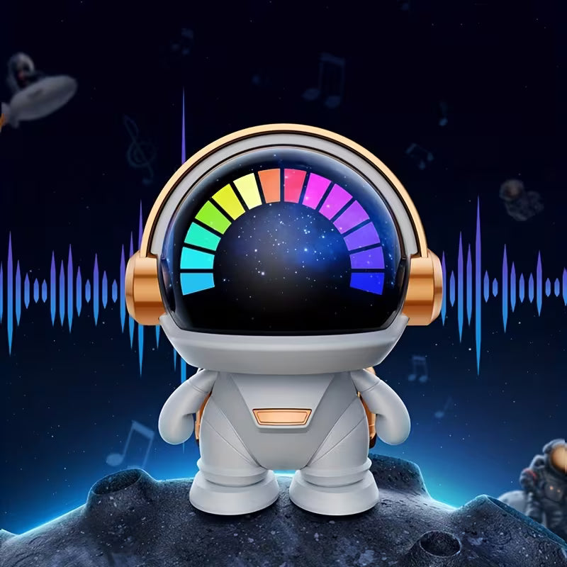 🚀Cute Astronaut Speaker | Wireless Portable Outdoor Speaker with Light, Ideal for Home Parties, Office Decor, Bass Booster, USB Charging, Non