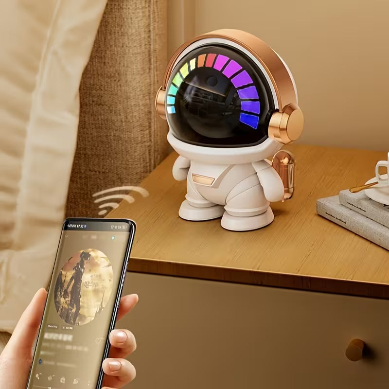 🚀Cute Astronaut Speaker | Wireless Portable Outdoor Speaker with Light, Ideal for Home Parties, Office Decor, Bass Booster, USB Charging, Non