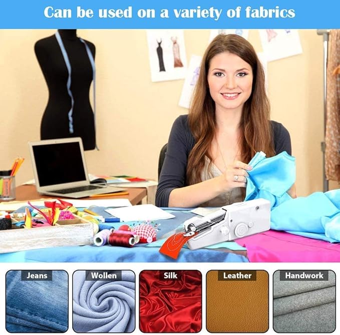 🧵 Handy Stitch Portable Handheld Sewing Machine – Cordless Mini Sewing Machine for Quick Repairs & DIY ✨